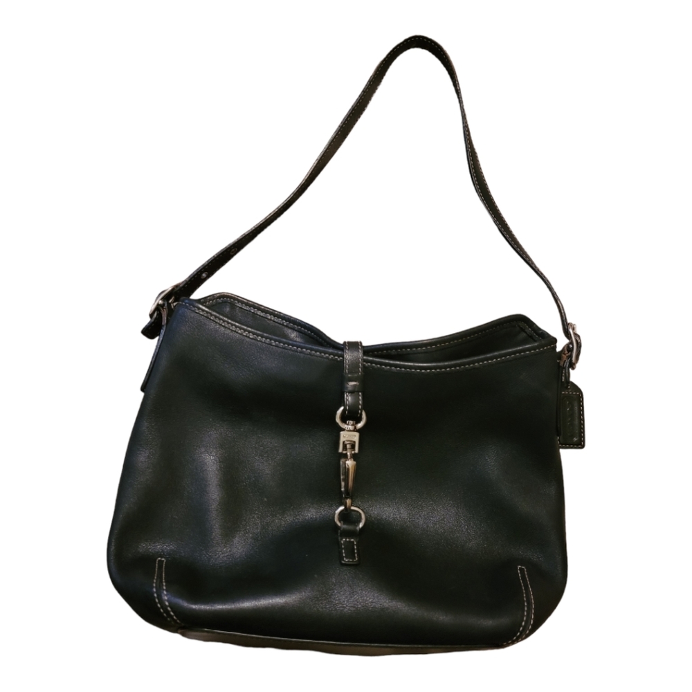 Coach Black Leather Shoulder Bag